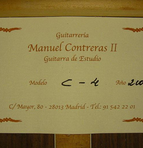 2008 Manuel Contreras II "C-4" SP/IN
