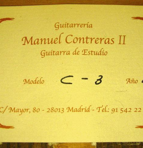 2008 Manuel Contreras II "C-3" SP/IN