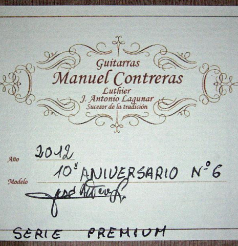 2012 Manuel Contreras "10th Anniversary" CD/CO