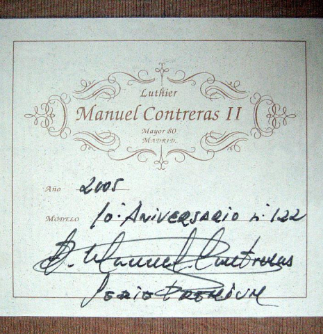 2005 Manuel Contreras II "10th Anniversary Premium" CD/CO