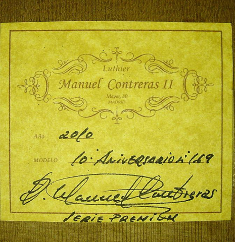 2010 Manuel Contreras II "10th Anniversary" CD/CSAR