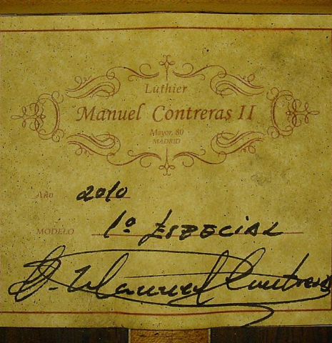 2010 Manuel Contreras II "1a Especial" CD/CSAR