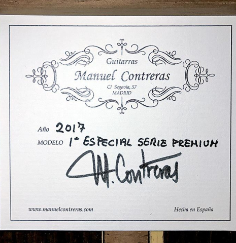 2017 Manuel Contreras II "1a Especial" SP/CO