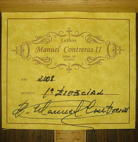 2008 Manuel Contreras II "1a Especial" SP/CSAR