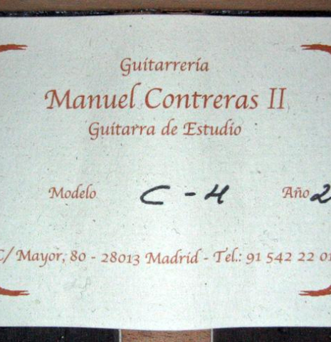 2008 Manuel Contreras II "C-4" CD/IN