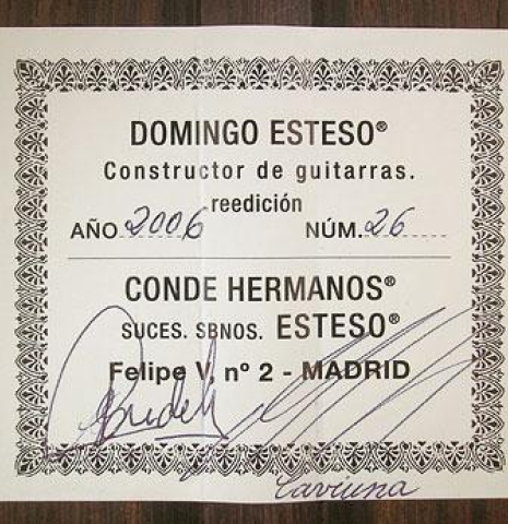 2006 Conde Hermanos "Esteso" SP/CSAR