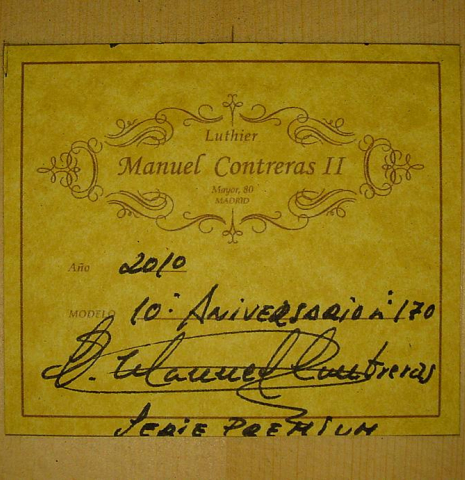 2010 Manuel Contreras II "10th Anniversary" SP/CSAR