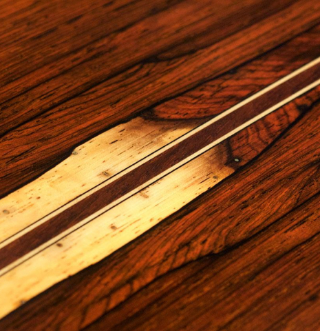 The back of a 2003 Manuel Contreras II "Double Top" CD/CSAR (ex Pepe Romero) classical guitar