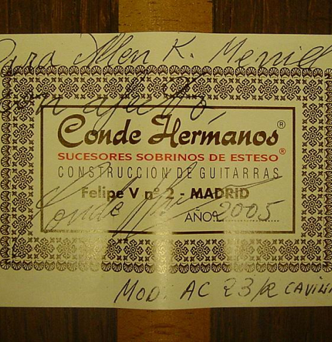 2005 Conde Hermanos "AC 23/R" CD/CSAR