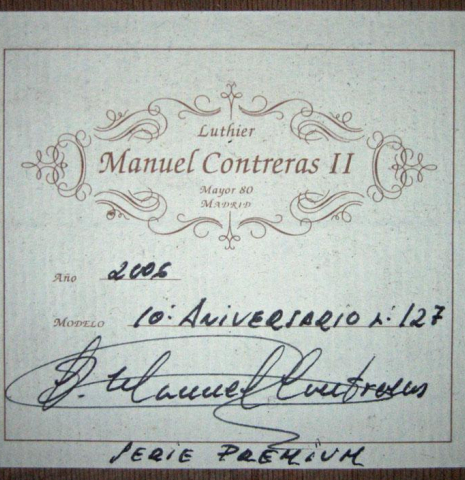 2006 Manuel Contreras II "10th Anniversary" CD/CSAR