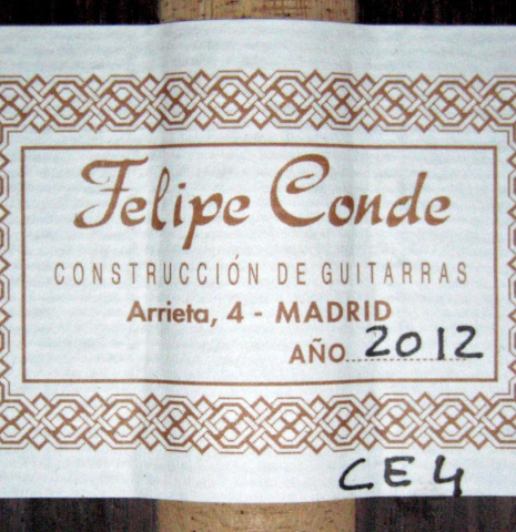 2012 Felipe Conde "CE 4" SP/IN