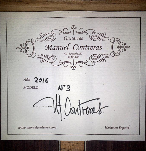 2016 Manuel Contreras "N-3" CD/IN