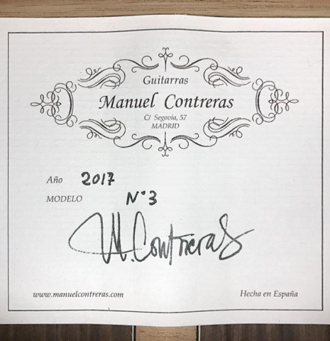 2017 Manuel Contreras "N-3" CD/IN
