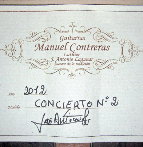 2012 Manuel Contreras "N-2" SP/ZR
