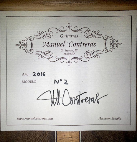 2016 Manuel Contreras "N-2" SP/ZR
