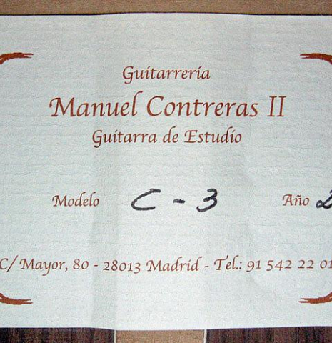 2005 Manuel Contreras II "C-3" SP/IN