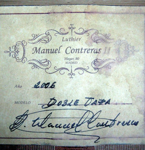2006 Manuel Contreras II "Double Top" CD/CSAR