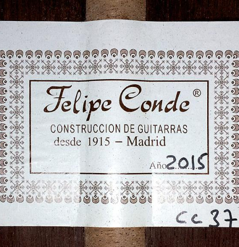 2015 Felipe Conde &quot;CC 37&quot; CD/MR