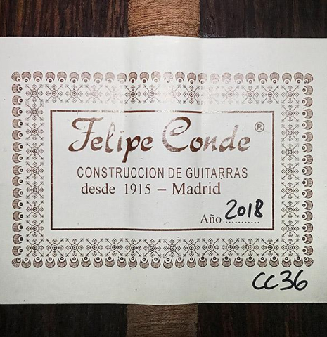 2018 Felipe Conde "CC 36" CD/CO