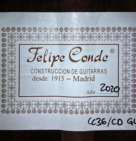 2020 Felipe Conde "CC 36" CD/CO