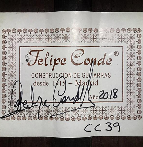 2018 Felipe Conde "CC 39" SP/AR