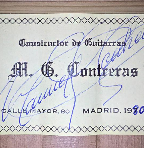 1980 Manuel Contreras "Double Top" CD/CSAR (ex Pepe Romero)