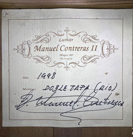 1998 Manuel Contreras II "Double Top" CD/CSAR