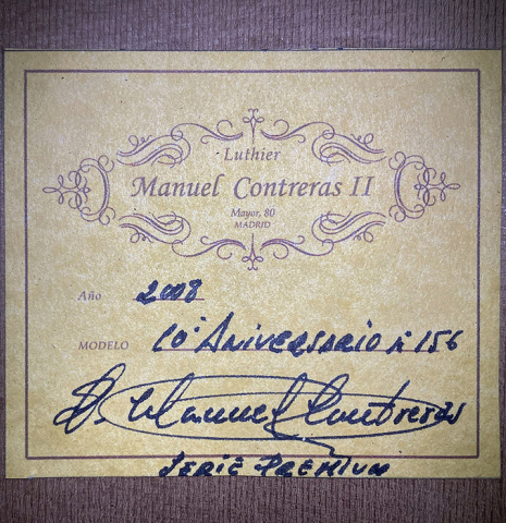 2008 Manuel Contreras "10th Anniversary Premium Series" CD/CSAR