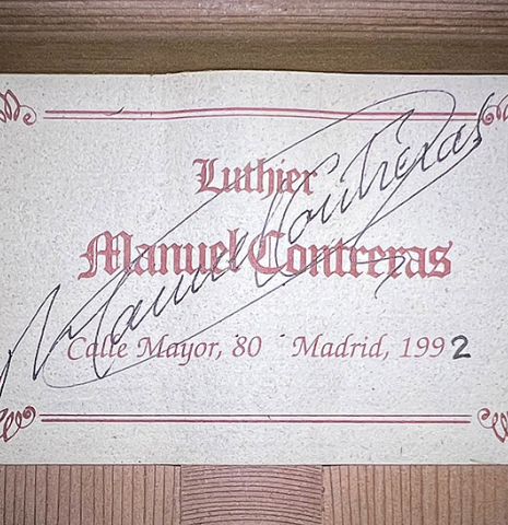 1992 Manuel Contreras "Double Top" CD/CSAR (ex Angel Romero)
