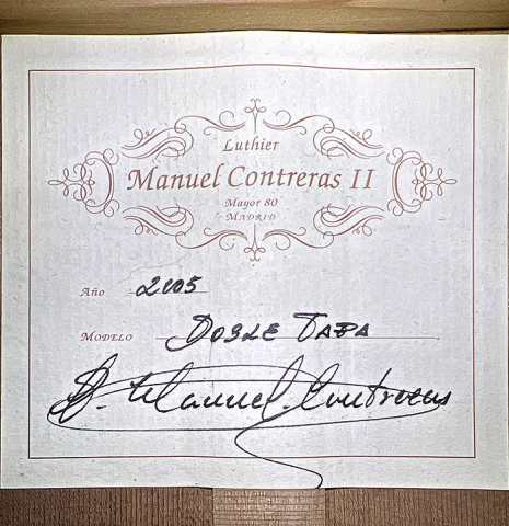 2005 Manuel Contreras II "Double Top" CD/CSAR