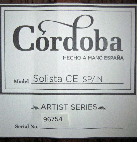 Cordoba "Solista CE" SP/IN