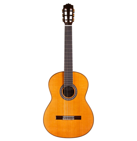 The front of Cordoba C12 classical guitar with cedar soundboard