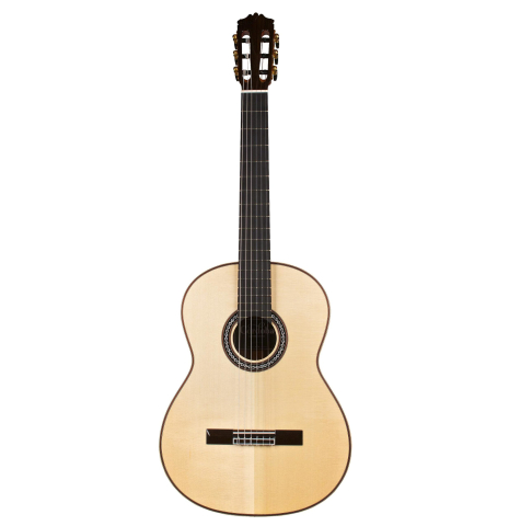 The front of Cordoba C12 classical guitar made with spruce and Indian rosewood