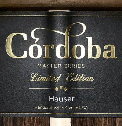 2017 Cordoba Guitars Master Series Limited Edition "Hauser" SP/AR