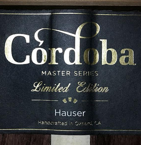 2017 Cordoba Guitars Master Series Limited Edition "Hauser" SP/AR