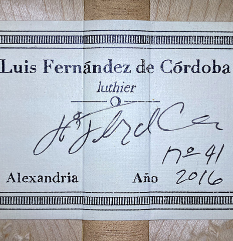 2016 Luis Fernandez de Cordoba SP/MP