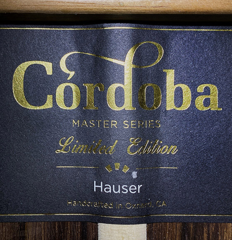 2019 Cordoba Guitars Master Series Limited Edition "Hauser" CD/AR