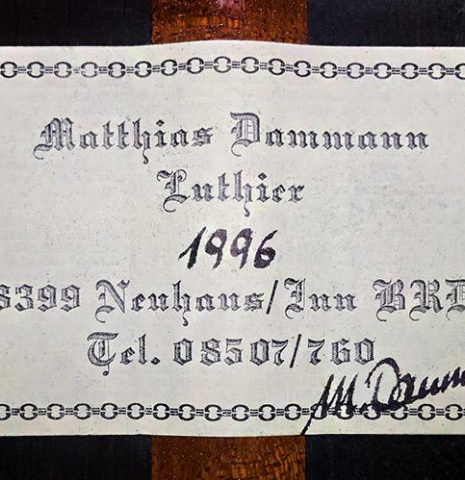 1996 Matthias Dammann CD/CSAR (ex Andrew York)