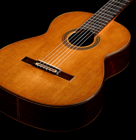 The soundboard and sides of a 2000 Matthias Dammann classical guitar (ex Scott Tennant) made of cedar and CSA rosewood