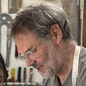Christopher Dean at work in his guitar workshop