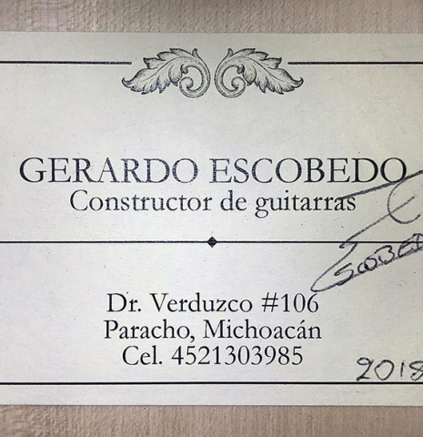 2018 Gerardo Escobedo "La Leona" SP/MP