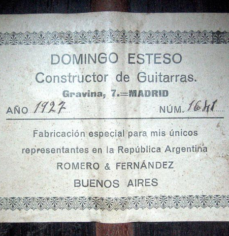 1927 Domingo Esteso SP/CSAR