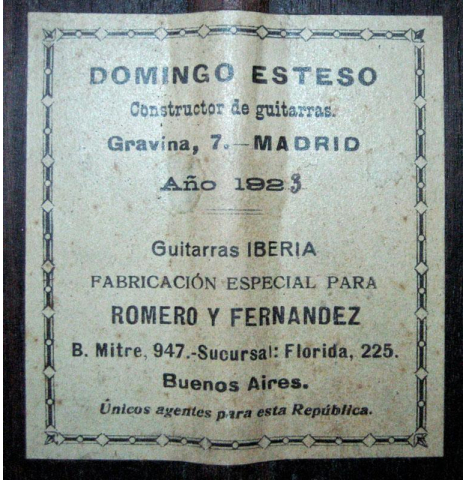 1923 Domingo Esteso SP/CSAR