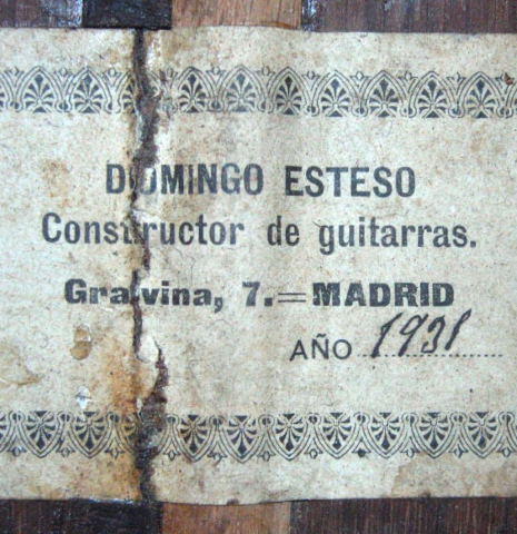 1931 Domingo Esteso SP/IN