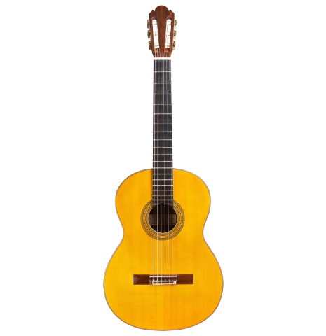 The front of a 1965 Ignacio Fleta classical guitar made of spruce and CSA rosewood