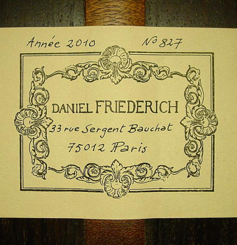 2010 Daniel Friederich CD/IN