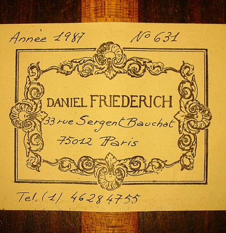 1987 Daniel Friederich CD/IN