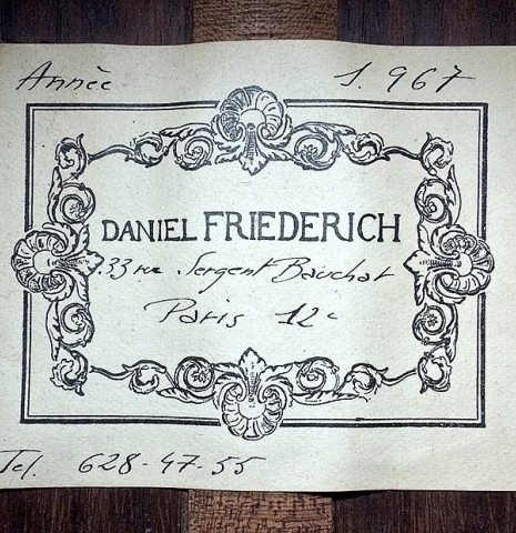 1967 Daniel Friederich "Recital" SP/CSAR