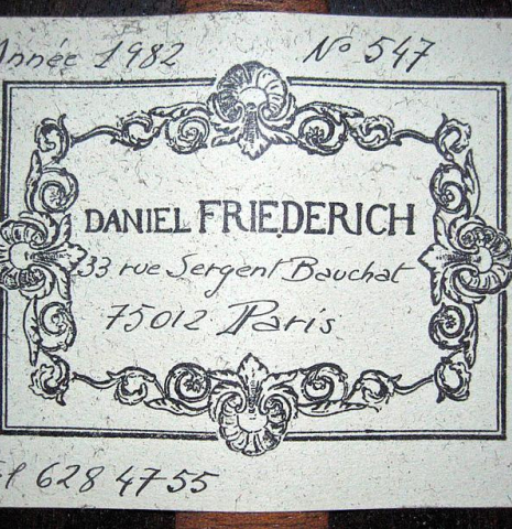 1982 Daniel Friederich CD/IN