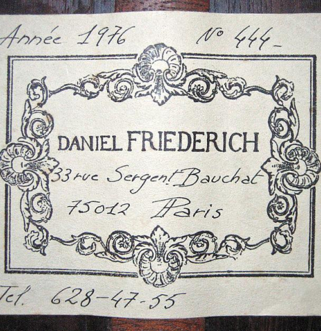 1976 Daniel Friederich CD/IN